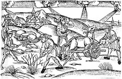 "Bauern bei der Feldarbeit" (Vergil-Ausgabe, Strassburg 1502)