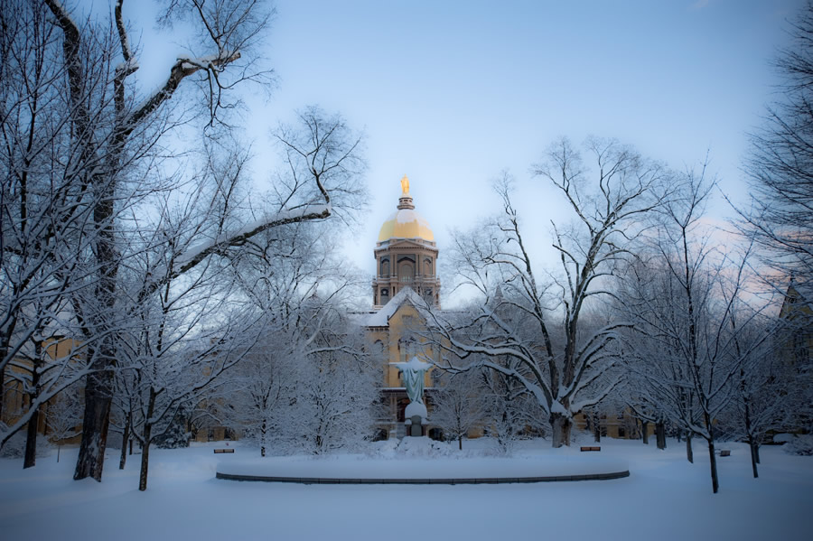 Notre Dame winter