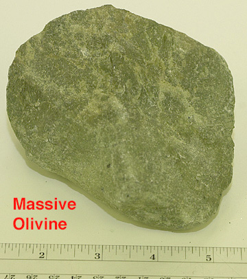 olivine mineral cleavage lack diagnostic feature