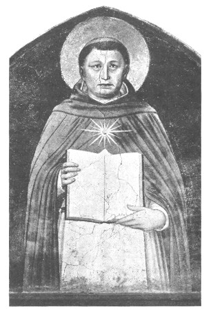 St. Thomas Aquinas. 
Lunette fresco in cloister 
of San Marco, Florence, by
Fra Angelico da Fiesole.