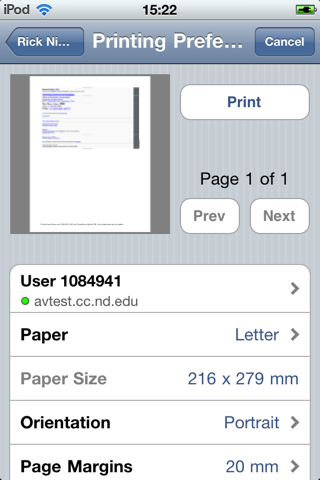 print dialogue
