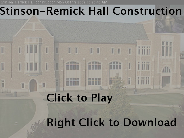 Stinson-Remick Hall construction movie