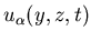 $u_\alpha (y,z,t)$