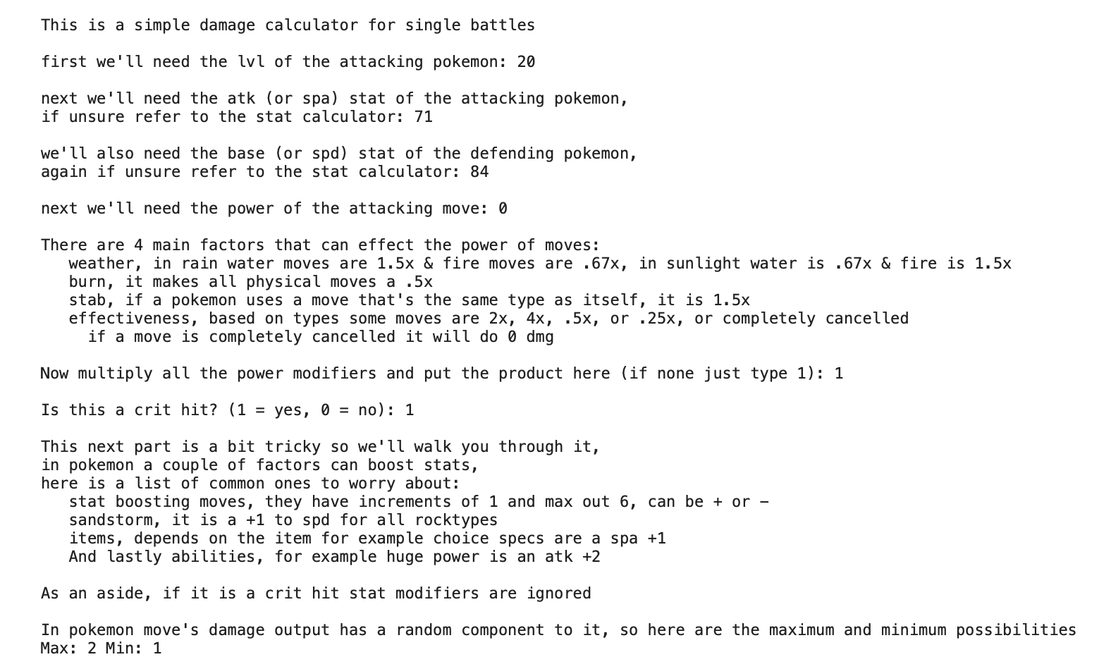 Defense & Attack Type Calculator