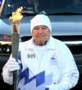 hesburgh with torch
